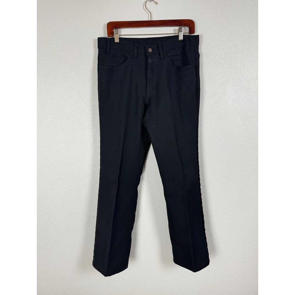 Vintage Levi's Pants Mens 34 Black 517 Sta-Prest Straight Leg Twill 10517-6159